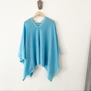 J. Mclaughlin Blue Cashmere Poncho